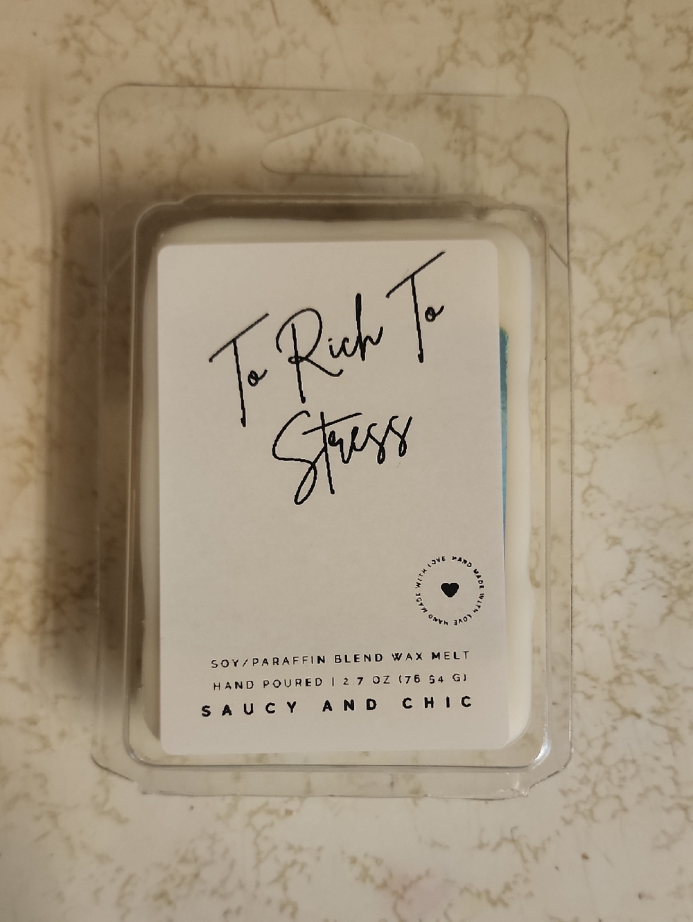 'To Rich To Stress' Wax Melts - White